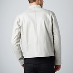 Cheltenham // Rogue Leather Moto Jacket // Stone (XL)