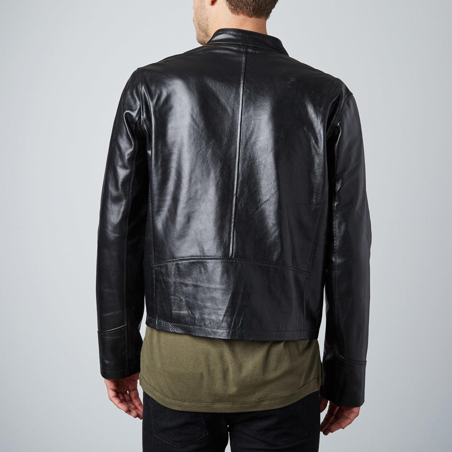 Cheltenham // Rogue Leather Moto Jacket // Black (XL) - Cheltenham ...