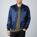Cheltenham // Embroidered Reversible Jacket // Navy (XL)