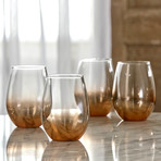 Ombre Copper Glasses // Set of 4