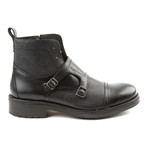 Double Monk Strap Boot // Black + Grey (US: 7)