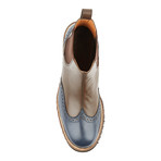 Chelsea Wingtip Boot // Brown + Blue (US: 7)