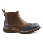 Chelsea Wingtip Boot // Brown + Blue (US: 7)