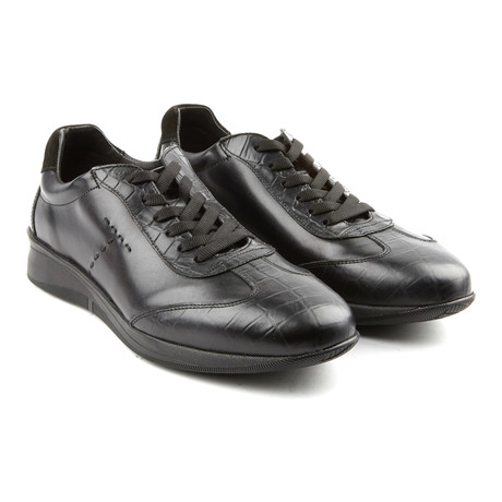 Francesco Crocodile Casual Sneakers // Black (US: 7)