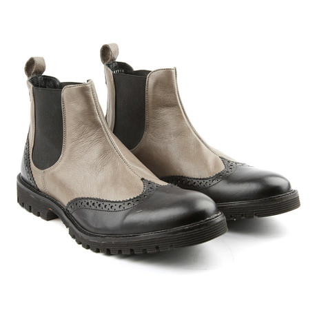 Chelsea Wingtip Boot // Grey + Black (US: 7)