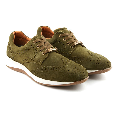 Francesco Wing-Tip Casual Sneakers // Army Green (US: 6)