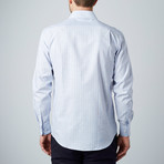 Pinstripe Dress Shirt // Light Grey + Blue (US: 15R)