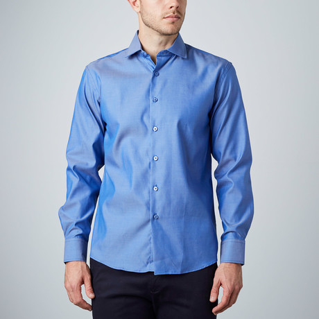 Luca Baretti // Modern Fit Shirt // Navy Blue (US: 15R)