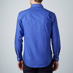 Luca Baretti // Modern Fit Shirt // Solid Navy Blue (US: 17R)