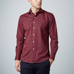 Modern Fit Shirt // Red + Black Plaid (US: 16.5R)
