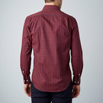 Modern Fit Shirt // Red + Black Plaid (US: 17R)