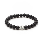 Celtic Knot + Matte Black Onyx Bracelet