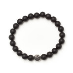 Celtic Knot + Matte Black Onyx Bracelet