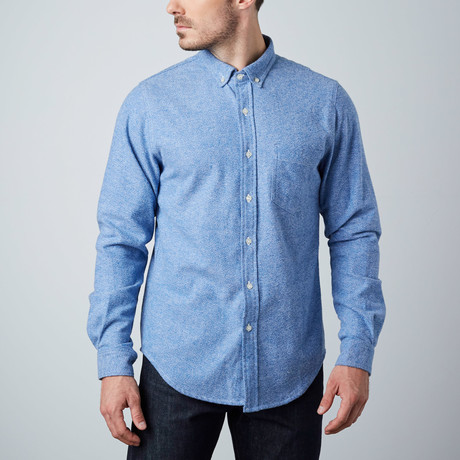 Marled Button-Up // Sky Blue (S)