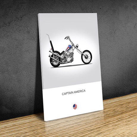 Harley Davidson Captain America (Paper // 24"W x 32"H)