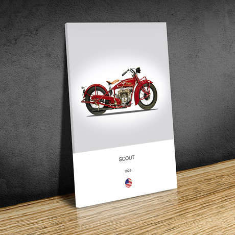 Indian Scout 101 1929 (Paper // 24"W x 32"H)