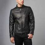 U411 Leather Biker Jacket // Black (Euro: 48)