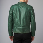 Leather Biker Jacket // Green (Euro: 52)