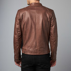 Lamb Leather BIker Jacket // Dark Brown (Euro: 52)