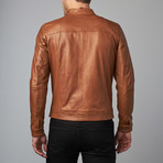 Ted Lamb Leather Biker Jacket // Tan (Euro: 48)