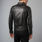 Emiliany Perforated Leather Biker Jacket // Black (Euro: 48)