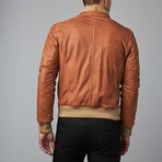 Thin Lamb Leather Bomber Jacket // Tan (Euro: 50)