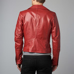 Chiodo Leather Biker Jacket // Red (Euro: 52)