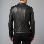 Daniel Leather Biker Jacket // Black (Euro: 52)