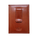Canvas + Leather Money Clip // RFID Wallet (Gray)
