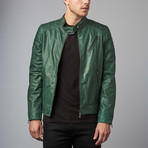 Leather Biker Jacket // Green (Euro: 52)