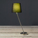 Modern Round Table Lamp // Black + Green // Set of 2