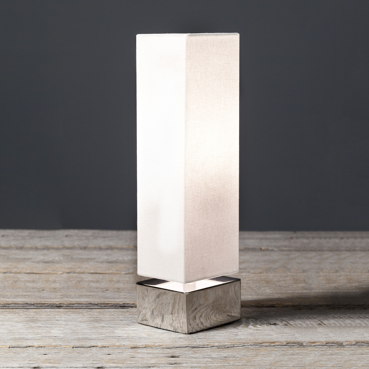 Modern Square Table Lamp // White 