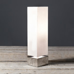 Modern Square Table Lamp // White // Set of 2