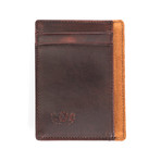 Antique Leather Money Clip // Brown
