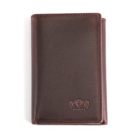 Antique Leather Tri-Fold Wallet