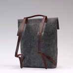 Dylan Felt Backpack // Grey