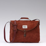 Freud Suede Backpack // Brown