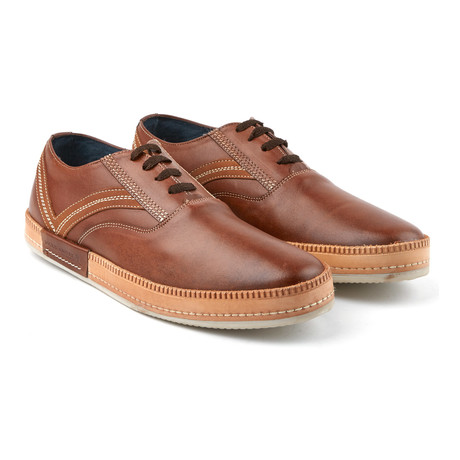 Leather Sneaker // Cognac (US: 7)
