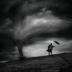 Man In The Wind // Radovan Skohel (18"W x 18"H x 0.75"D)