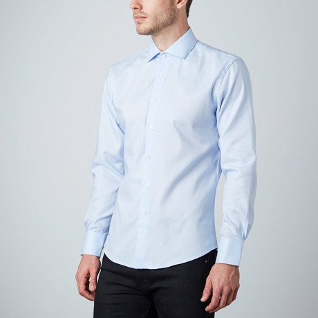 Textured Dress Shirt // Sky Blue (US: 14R)