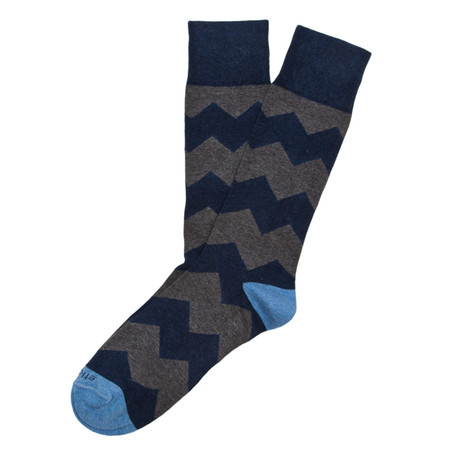 Everest Tri-Pop Sock // Blue + Navy // Pack of 2