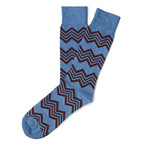 Aspen Alpine Stripe Sock // Blue // Pack of 2