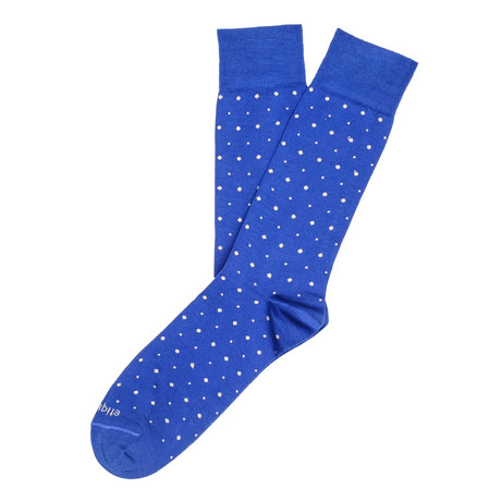 Harlequin Ball Point Sock // Grey + Royal Blue // Pack of 2