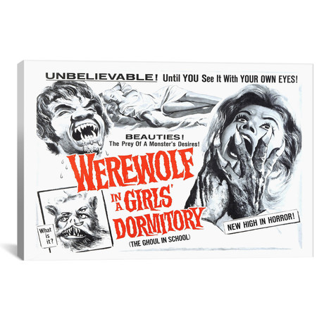 Werewolf In a Girls Dormitory (Ghoul In School) (26"W x 18"H x .75"D)