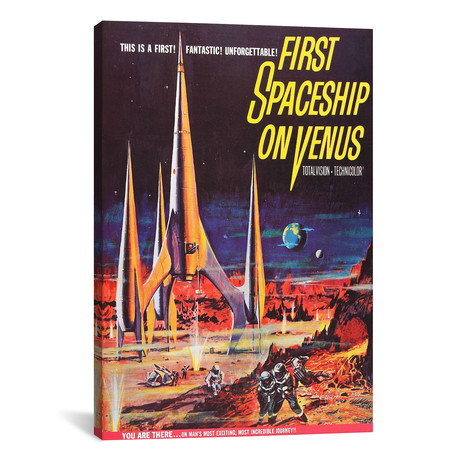 First Spaceship on Venus (18"W x 26"H x .75"D)