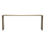 Beckenham Console (Beige Lacquer + Natural Oak)