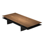 Kensington Coffee Table // Walnut + Graphite (Natural Oak + Bronze)