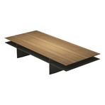 Kensington Coffee Table // Walnut + Graphite (Natural Oak + Bronze)