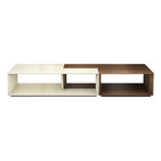 Putney Jigsaw Coffee Tables // Walnut + Glossy Almond (Natural Oak + Matte Beige)