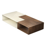 Putney Jigsaw Coffee Tables // Walnut + Glossy Almond (Natural Oak + Matte Beige)